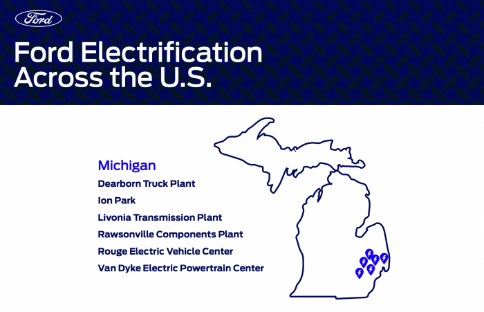 福特详细介绍全美各地工厂的电动汽车生产排布计划