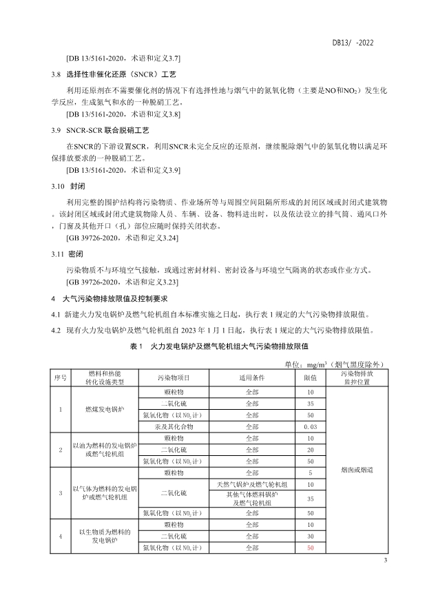 河北省《火电厂大气污染物排放标准 （征求意见稿）》等4项地方标准意见的函