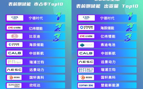 ICC鑫椤资讯近日正式公布2025年全球大储电芯出货排名