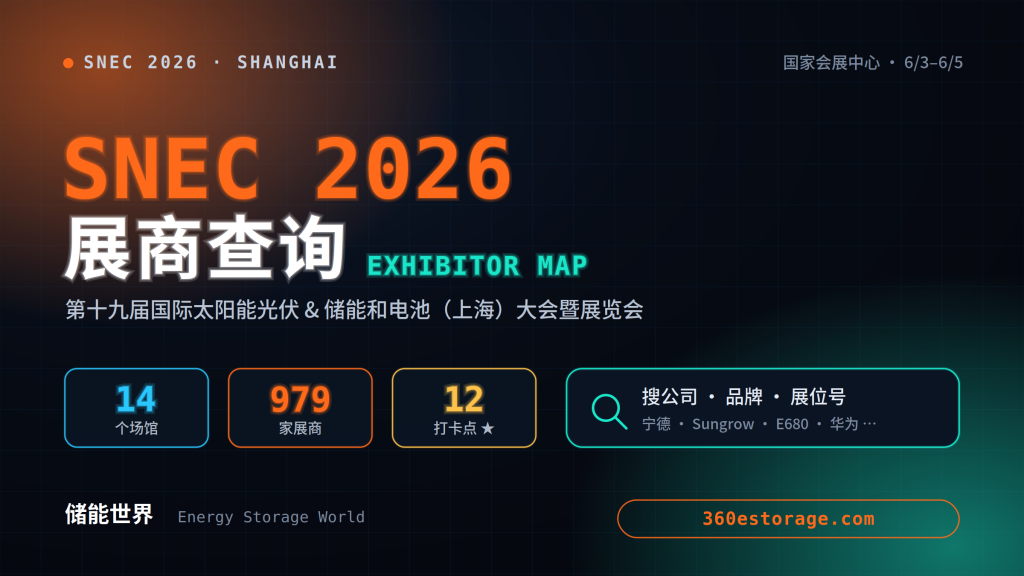 SNEC·2026 第十九届国际太阳能光伏&储能展 展商查询